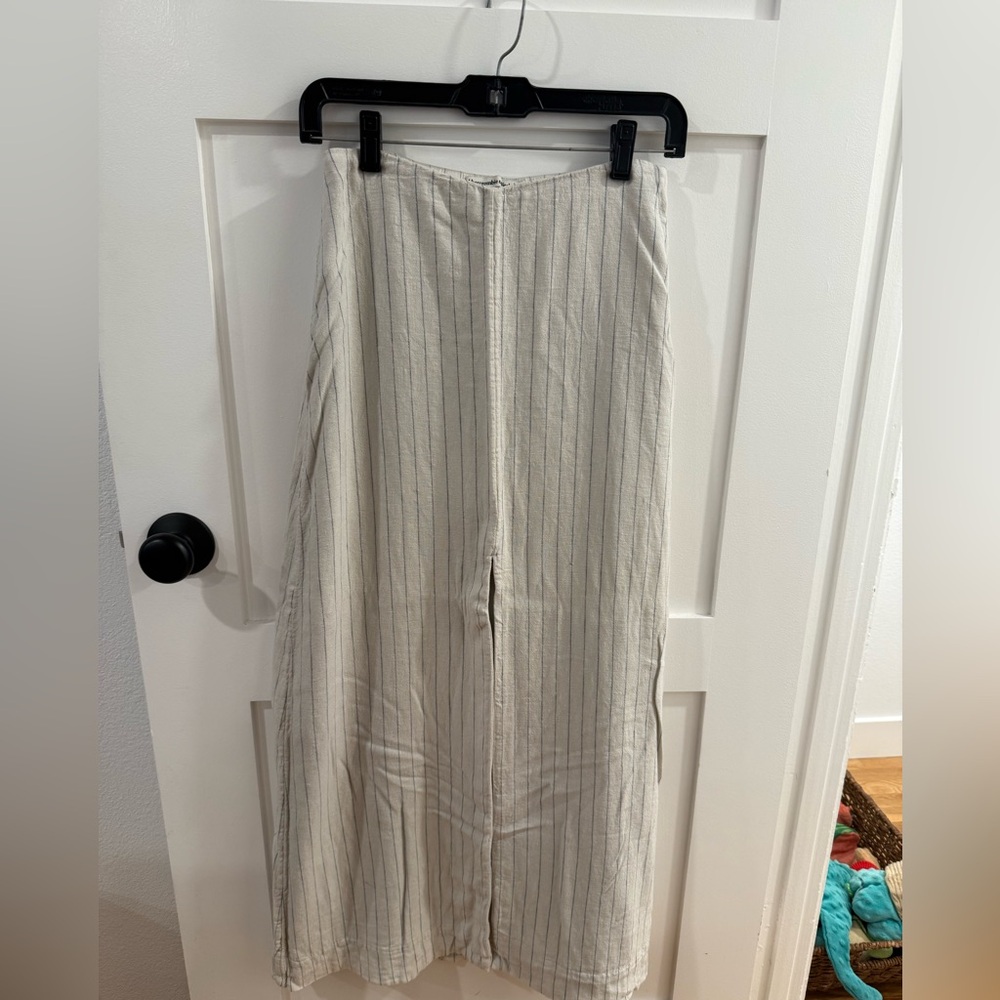 abercrombie Striped Linen Maxi Skirt